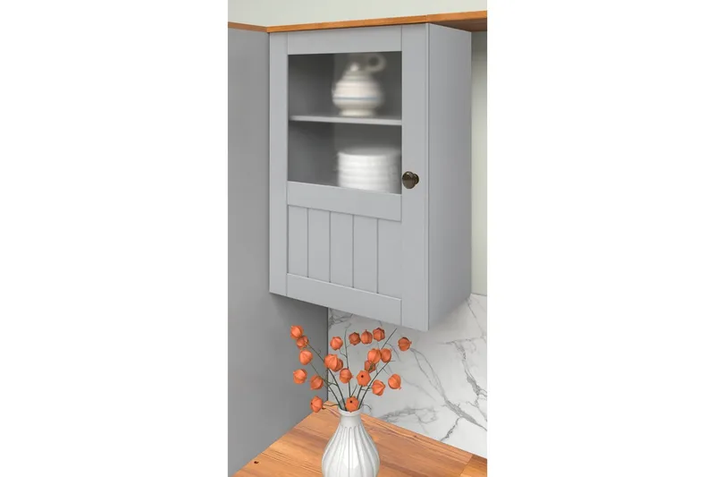 Alby Overskap 50x29 cm - Grå - Oppbevaring - Skap - Oppbevaringsskap