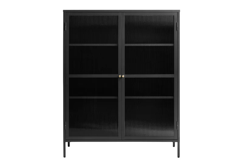 Anatole Vitrineskap 111x140 cm, Svart