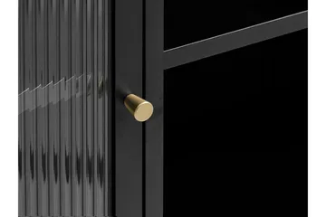 Anatole Vitrineskap 111x140 cm - Svart - Oppbevaring - Skap - Vitrineskap