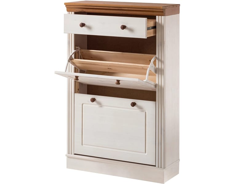 Anita Skostativ 80x105 cm - Hvit/Honning - Oppbevaring - Skap - Oppbevaringsskap