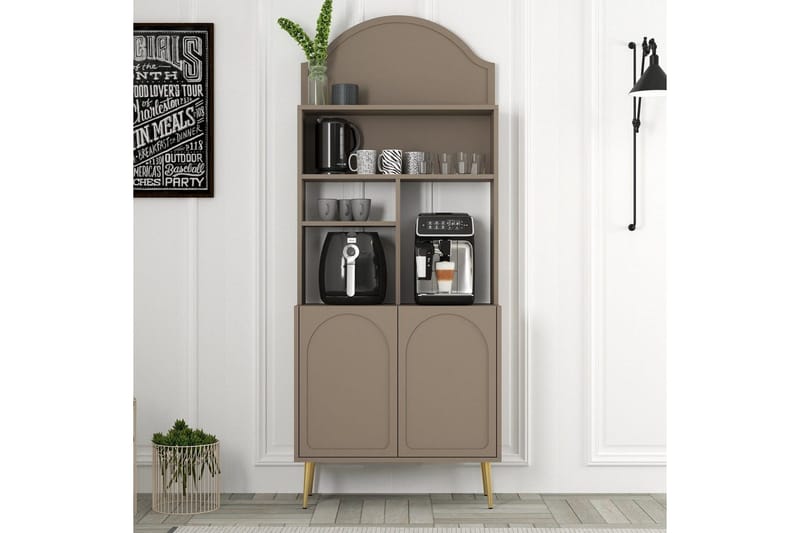 Bar Kaffeskap Hazim To Atlas / Gull - Atlas / Gull - Oppbevaring - Skap - Barskap