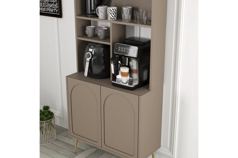 Bar Kaffeskap Hazim To Atlas / Gull - Atlas / Gull - Oppbevaring - Skap - Barskap