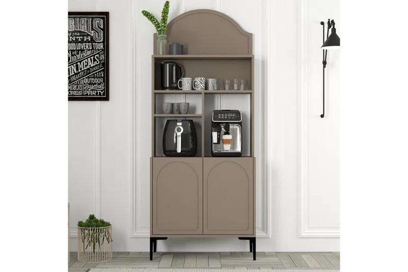 Bar Kaffeskap Hazim To Atlas / Svart - Atlas / Svart - Oppbevaring - Skap - Barskap