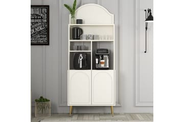 Bar Kaffeskap Hazim To Krem / Gull - Krem / Gull - Oppbevaring - Skap - Barskap