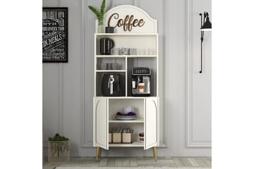 Bar Kaffeskap Hazim To Krem / Gull - Krem / Gull - Oppbevaring - Skap - Barskap