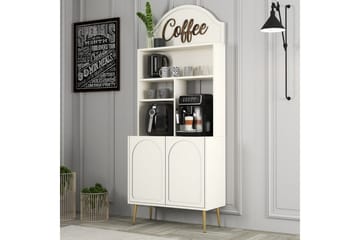 Bar Kaffeskap Hazim To Krem / Gull - Krem / Gull - Oppbevaring - Skap - Barskap