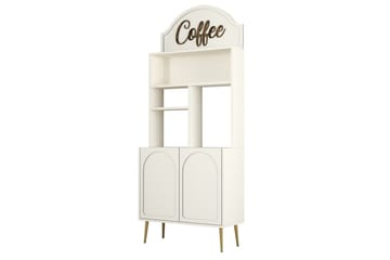 Bar Kaffeskap Hazim To Krem / Gull