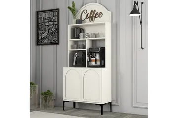 Bar Kaffeskap Hazim To Krem / Svart - Krem / Svart - Oppbevaring - Skap - Barskap