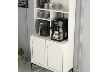 Bar Kaffeskap Hazim To Krem / Svart - Krem / Svart - Oppbevaring - Skap - Barskap