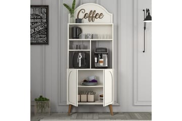 Bar Kaffeskap Hazim To Krem / Valnøtt - Krem / Valnøtt - Oppbevaring - Skap - Barskap