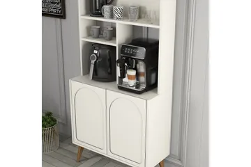 Bar Kaffeskap Hazim To Krem / Valnøtt - Krem / Valnøtt - Oppbevaring - Skap - Barskap