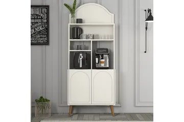 Bar Kaffeskap Hazim To Krem / Valnøtt - Krem / Valnøtt - Oppbevaring - Skap - Barskap