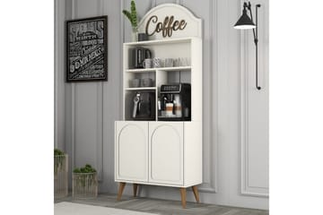 Bar Kaffeskap Hazim To Krem / Valnøtt - Krem / Valnøtt - Oppbevaring - Skap - Barskap