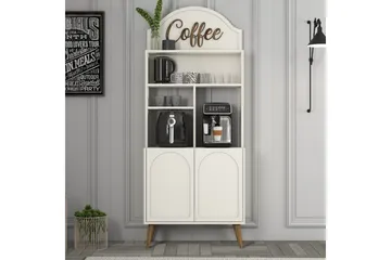 Bar Kaffeskap Hazim To Krem / Valnøtt - Krem / Valnøtt - Oppbevaring - Skap - Barskap