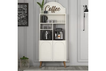 Bar Kaffeskap Hazim To Krem / Valnøtt - Krem / Valnøtt - Oppbevaring - Skap - Barskap