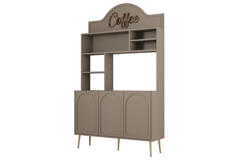 Bar Kaffeskap Hazim Tre Atlas / Gull - Atlas / Gull - Oppbevaring - Skap - Barskap