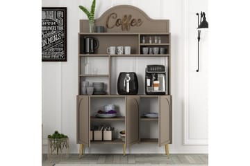 Bar Kaffeskap Hazim Tre Atlas / Gull - Atlas / Gull - Oppbevaring - Skap - Barskap