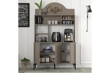 Bar Kaffeskap Hazim Tre Atlas / Svart - Atlas / Svart - Oppbevaring - Skap - Barskap