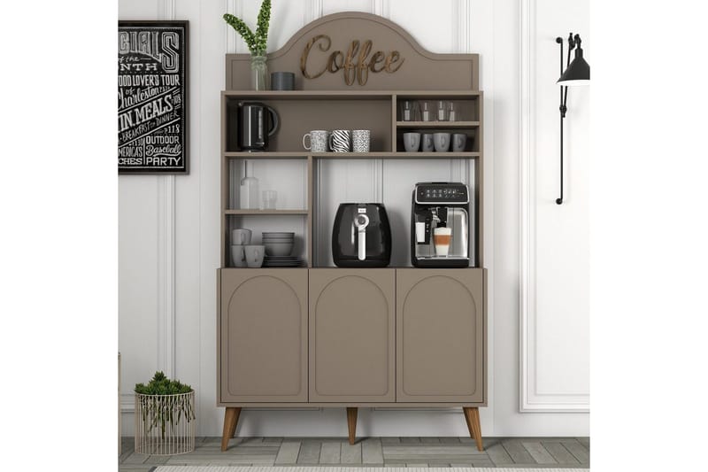 Bar Kaffeskap Hazim Tre Atlas / Valnøtt - Atlas / Valnøtt - Oppbevaring - Skap - Barskap