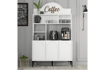 Bar Kaffeskap Hazim Tre Hvit / Svart - Hvit / Svart - Oppbevaring - Skap - Barskap