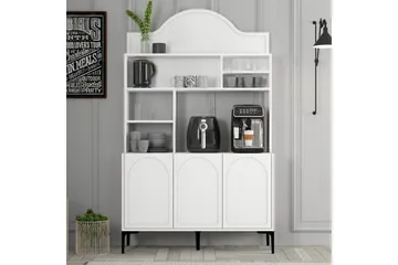 Bar Kaffeskap Hazim Tre Hvit / Svart - Hvit / Svart - Oppbevaring - Skap - Barskap