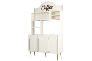 Bar Kaffeskap Hazim Tre Krem / Gull