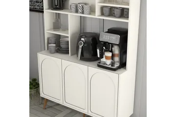 Bar Kaffeskap Hazim Tre Krem / Valnøtt - Krem / Valnøtt - Oppbevaring - Skap - Barskap