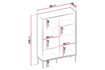 Basici Highboard - Brun - Oppbevaring - Skap - Oppbevaringsskap