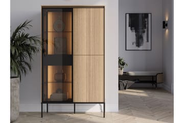 Basici Vitrineskap 91x158 cm - Hvit - Oppbevaring - Skap - Vitrineskap