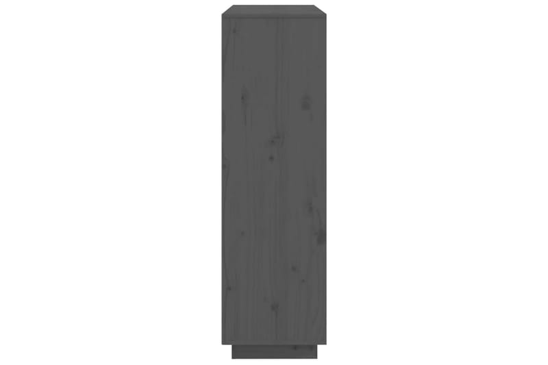 beBasic Highboard grå 110,5x35x117 cm heltre furu - GrÃ¥ - Oppbevaringsskap