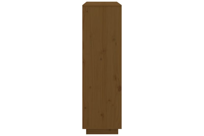 beBasic Highboard honningbrun 110,5x35x117 cm heltre furu - Brun - Oppbevaringsskap