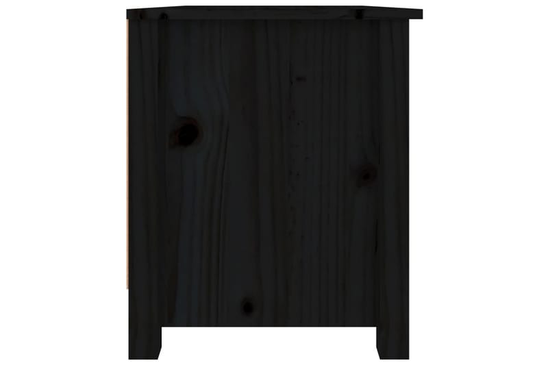 beBasic Skoskap svart 70x38x45,5 cm heltre furu - Svart - Entreoppbevaring - Skoskap - Oppbevaringsskap