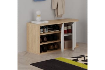 Berriaren Skoskap 104 cm - Eik/Hvit - Oppbevaring - Skap - Oppbevaringsskap