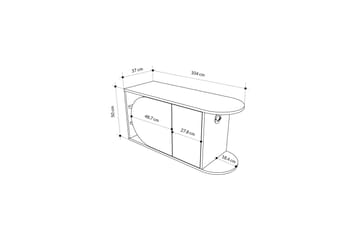 Berriaren Skoskap 104 cm - Eik/Hvit - Oppbevaring - Skap - Oppbevaringsskap