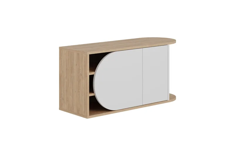 Berriaren Skoskap 104 cm, Eik/Hvit