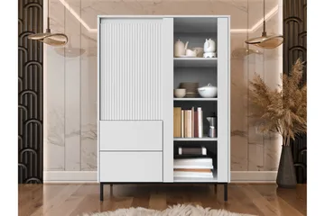 Bjurholm Vitrineskap 104x146 cm - Hvit - Oppbevaring - Skap - Vitrineskap