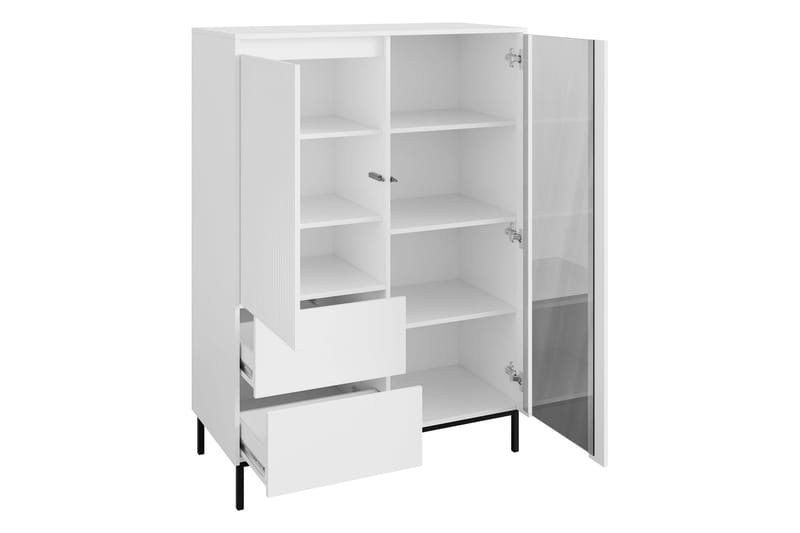 Bjurholm Vitrineskap 104x146 cm - Hvit - Oppbevaring - Skap - Vitrineskap