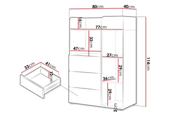 Buhan Høyskap - Beige / Brun - Oppbevaring - Skap - Oppbevaringsskap