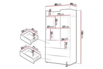 Buhan Høyskap - Beige / Brun - Oppbevaring - Skap - Oppbevaringsskap