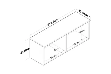 Calros Hörnskåp - Hvit - Oppbevaring - Skap - Hjørneskap