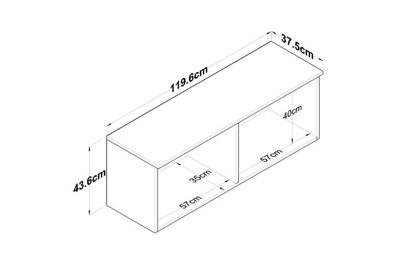 Calros Hörnskåp - Hvit - Oppbevaring - Skap - Oppbevaringsskap