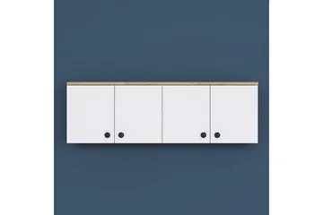 Calros Hörnskåp - Valnøtt/Hvit - Oppbevaring - Skap - Hjørneskap