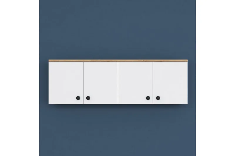 Calros Hörnskåp - Valnøtt/Hvit - Oppbevaring - Skap - Hjørneskap