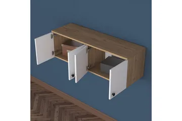 Calros Hörnskåp - Valnøtt/Hvit - Oppbevaring - Skap - Hjørneskap