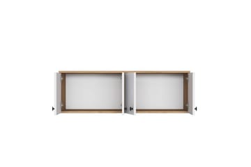 Calros Hörnskåp - Valnøtt/Hvit - Oppbevaring - Skap - Hjørneskap