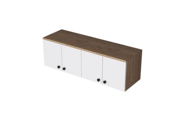 Calros Hörnskåp - Valnøtt/Hvit - Oppbevaring - Skap - Hjørneskap