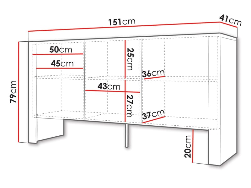 Calvenn Skjenk 151 cm - Oppbevaring - Skap - Oppbevaringsskap