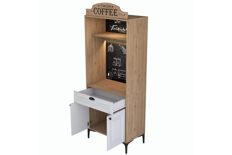 Cerreta Høyskap 170,4 cm - Brun/Hvit - Oppbevaring - Skap - Oppbevaringsskap