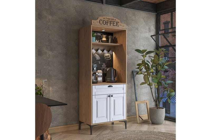 Cerreta Høyskap 170,4 cm - Brun/Hvit - Oppbevaring - Skap - Oppbevaringsskap