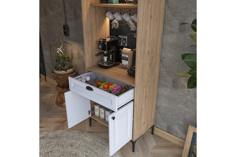 Cerreta Høyskap 170,4 cm - Brun/Hvit - Oppbevaring - Skap - Oppbevaringsskap